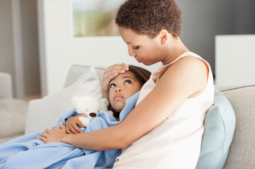 Parent and sick child