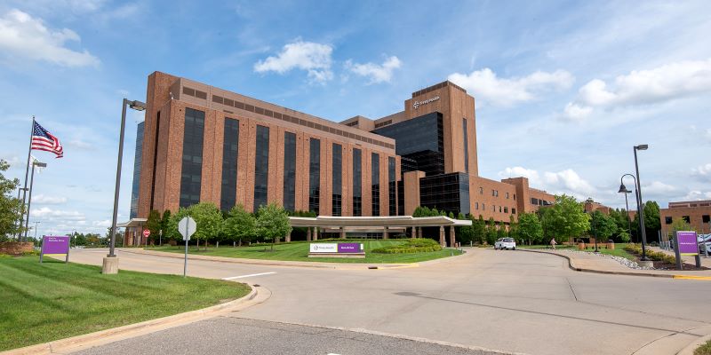 Exterior of Trinity Health Ann Arbor building