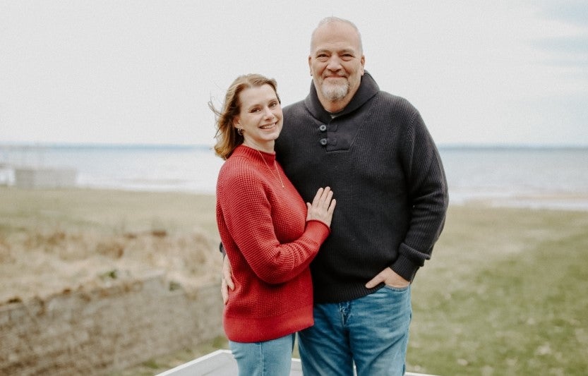 Jen Bailey with her husband