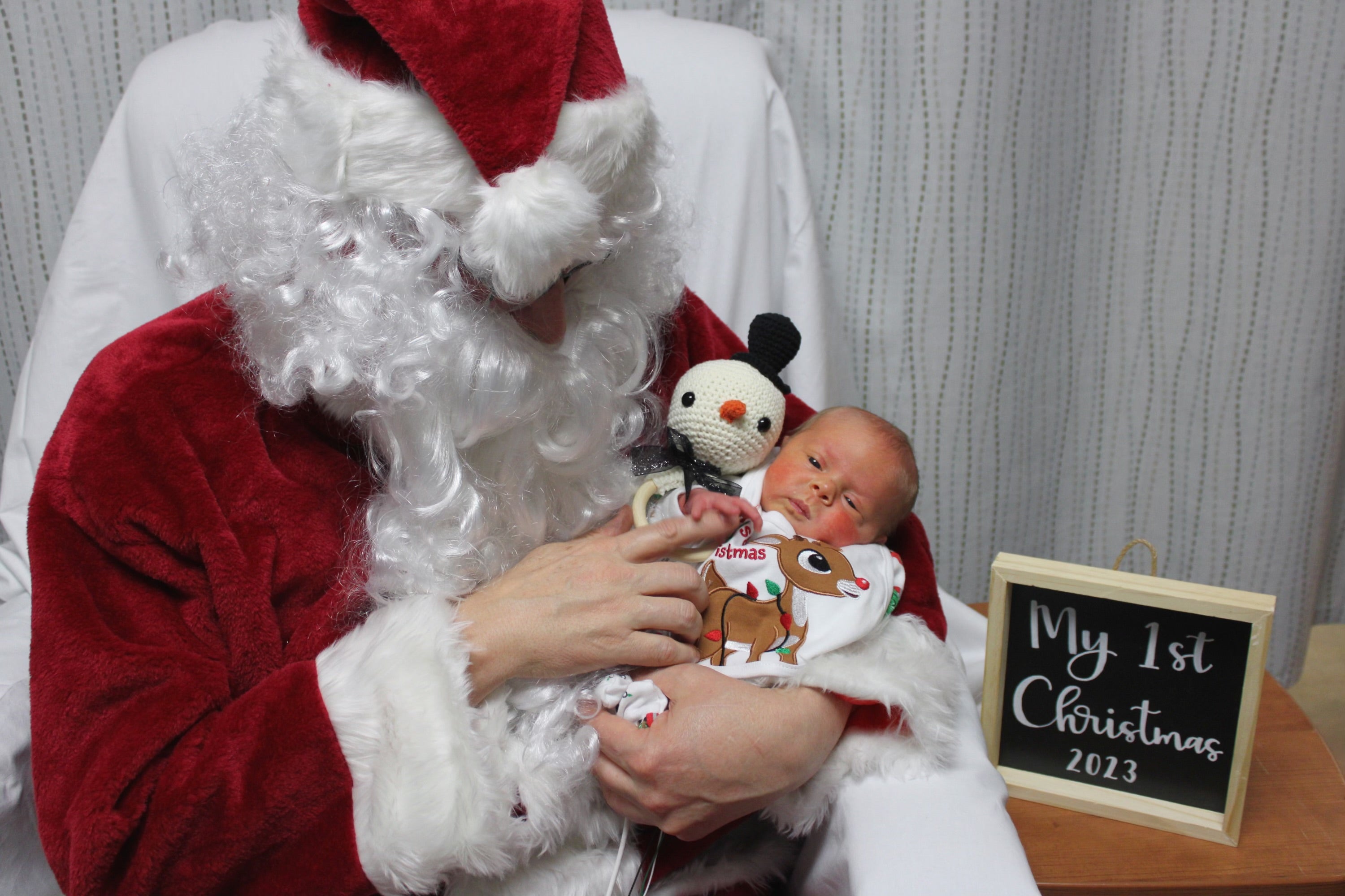 Santa with NICU baby